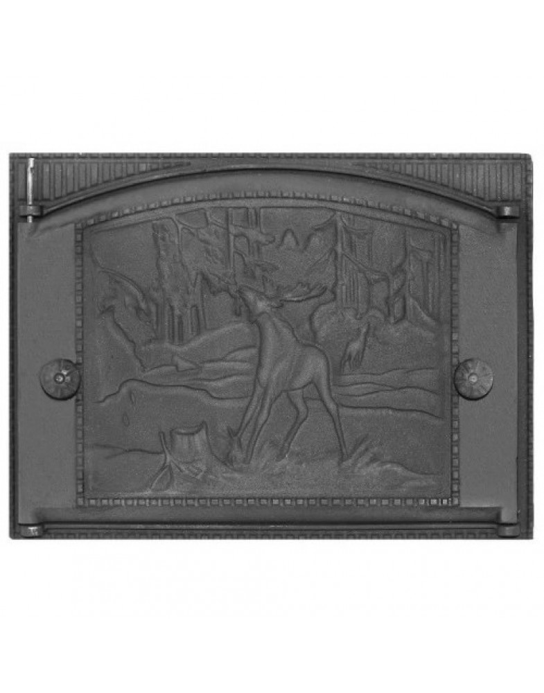 Дверца каминная ДТК-2 (Р) краш. 375х300 с рисунком