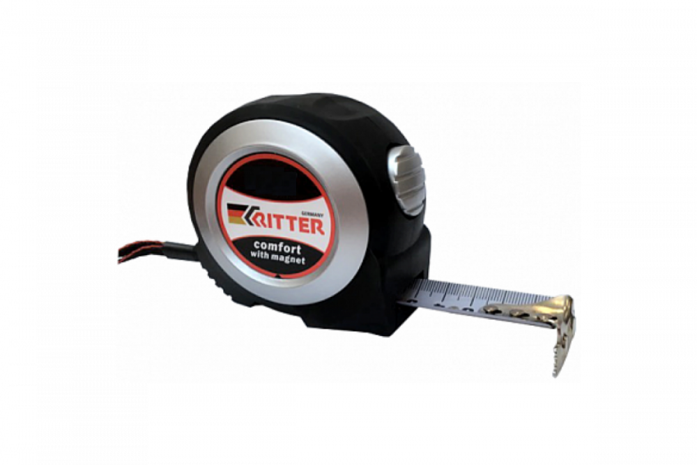 Рулетка Ritter Comfort измерительная 7,5м х 25мм, автостоп, магнит, обрезиненная ударопрочная