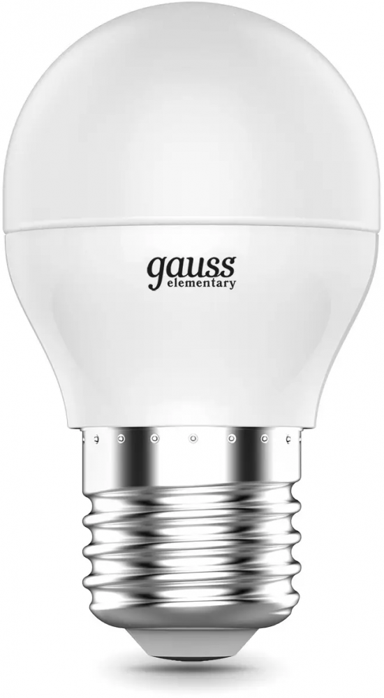 Лампа светодиодная GAUSS Elementary 6Вт шар 4100К E27 53226
