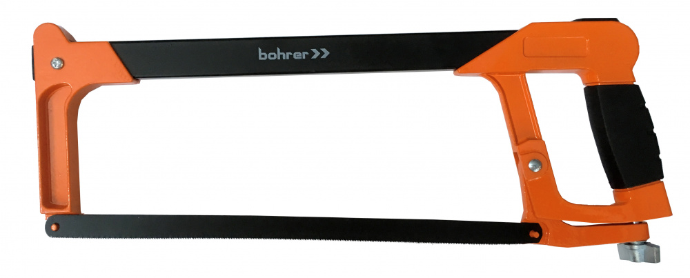 Ножовка по металлу Bohrer 300 мм (рег. натяжения, 2 положения полотна) обрезиненная рукоятка