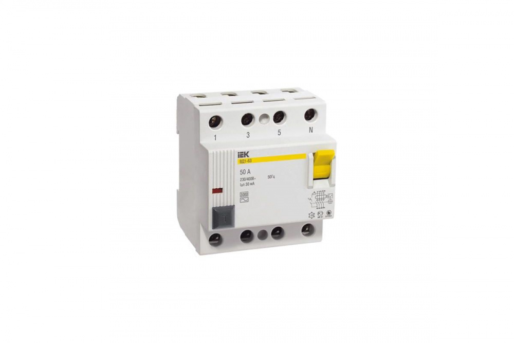 Выключатель дифференциального тока (УЗО) 4п 32А 300мА тип AC ВД1-63 IEK MDV10-4-032-300