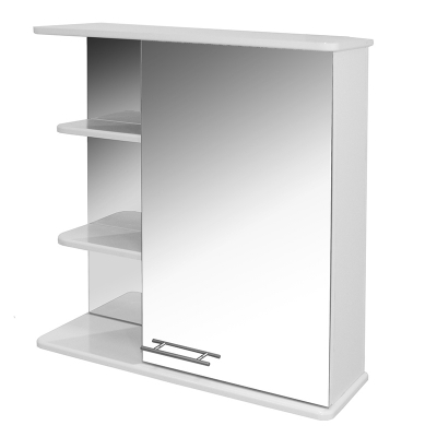 Шкаф навесной "МИЛОРА-67" с зеркалом белый