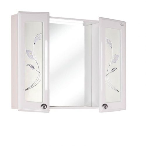 Шкаф навесной "ВАЛЕНСИЯ-95" с зеркалом белый