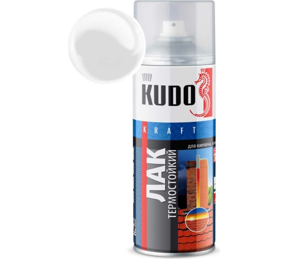 Лак термостойкий для печей и каминов KUDO KU-9006 520 мл