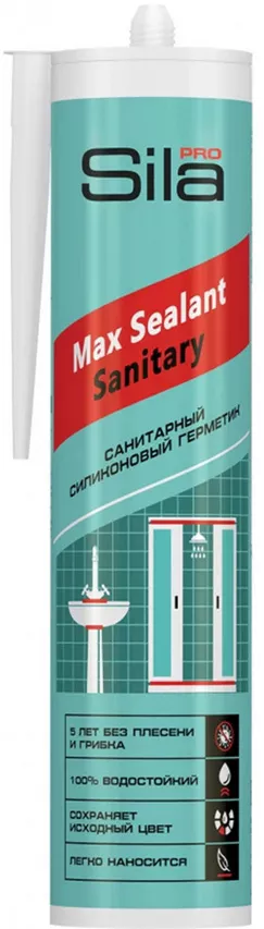 Герметик Sila PRO Max Sealant санитарный силиконовый белый 280мл